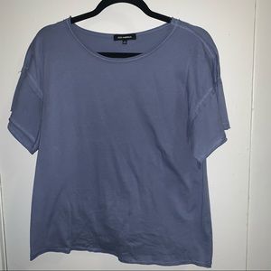 Blue cotton short sleeve top